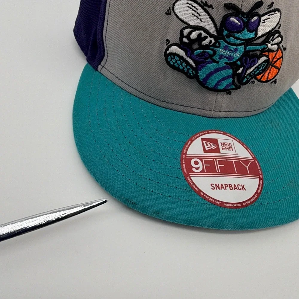 Charlotte Hornets New Era Hat Men OS Purple Hardwood Classics Snapback Cap Flaws